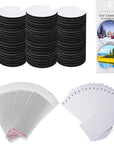 120Pcs Sublimation Blank Car Coasters Packaging for Selling,Include 60Pcs Circular 2.75 In/5Mm Blank Sublimation Coasters,30Pcs Car Coasters Display Cards and 30Pcs Hanging Self-Sealing Bags