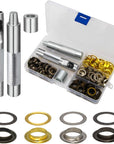 1/2 Inch Grommet Kit 100 Sets, Grommets Eyelets 12Mm Sewing Eyelets Gold, Silver, Black Metal Grommet Kits 4 Colors with Tools and Storage Box
