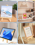 16 Pcs 5 Inch Mini Wood Display Easel, A-Shaped Small Wood Easel for Displaying Small Canvases, DIY Crafts, Photos, Gift, Home Decoration