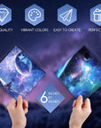 150 Sheets Double Sided Origami Paper Kit 6 X 6 Inch Beautiful Sky Scrapbook Paper Galaxy Outer Space Star Pattern Paper Easy Folding for Arts Crafts School Kids Teachers, 36 Designs (Vivid Style)