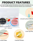 Premium Hand Sewing Needles Set,90-Count Assorted Embroidery Needles with Threaders,Thread Removal Knife, Thimble,Soft Tape Measure for Hand Sewing Repair