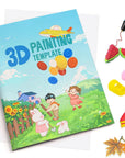 3D Printing Drawing Book, Reusable Colorful 40 Patterns Thick Paper Template with a Clear Plate, Painting Graffiti Template for 3D Pen Kids DIY Gift