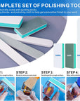 Resin Polishing Strips Kit,33Pcs Resin Supplies with Sandpaper,Resin File Kit &Blocks,Scissors,Wooden Brush,Cloth,Resin Tools for Epoxy Resin,Jewelry Making Supplies,Resin Molds