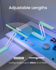 UV Light for Resin Curing, UV Resin Light, Wireless & Rechargeable UV Lamp, 3-In-1 Uses, Foldable Blacklight Ultraviolet LED, Craft Supplies Tools for Resin Molds, Jewelry Making, DIY Decor