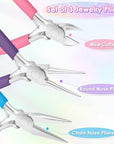 Jewelry Pliers Set - Needle Nose, round Nose and Wire Cutters for Jewelry Making, Repair and Crafts