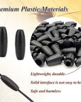 Breakaway Clasps for Necklaces, Plastic Bead Barrel Connectors 30 Sets Black Breakaway Safety Clasps for 2.5Mm Lanyards Perfect DIY Craft Accessories for Jewelry Making (30Sets Black)
