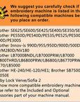 Embroidery Machine Hoop SA432 with 4"X4" Embroidery Area for Brother SE625 SE600 SE425 SE400 PE550D PE540D PE535 PE525 PE500 LB5000 LB7000 & Babylock Sofia 2 Verve