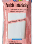 , White, PLF36 Ultra Lightweight Fusible Interfacing, 15" X 3 Yards Package