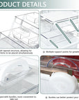 13 Inch Art Craft Organizer Storage Box with 2 Tier,Multifunctional Plastic Sewing Supplies and Tool Box with Handle for Sewing,Medicine,Nail,Hair Accessories Makeup Organizer and Family First Aid Box
