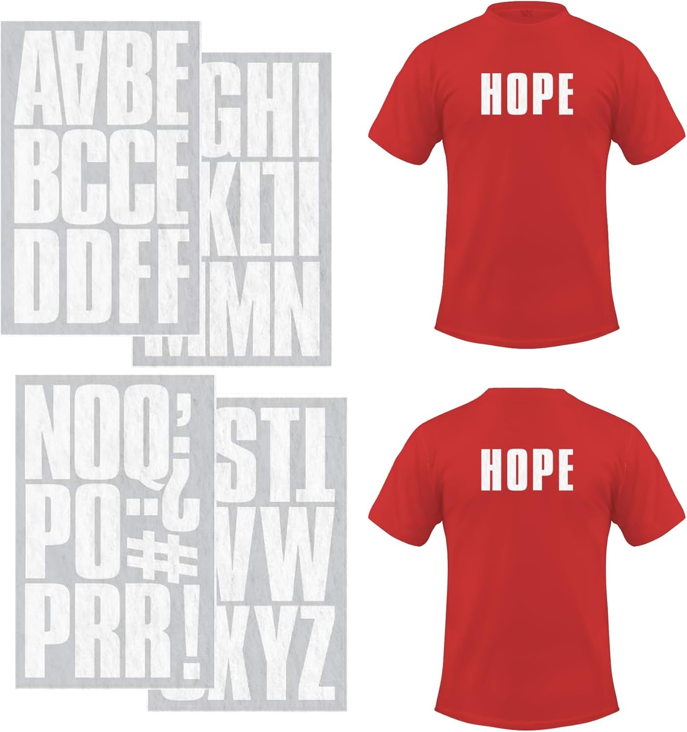 S.E.I 3-Inch Iron-On T-Shirt Letters, Block Letter Flock Heat Transfers, Black