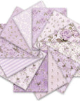 12Pcs Spring Cotton Fabric Bundles 18 X 22 Inch Retro Floral Printed Fat Quarters Pink Flower Quilting Patchwork Squares Sewing Fabrics for DIY Handmade Crafting Home Party Decor