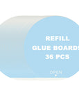 30 Pack 4.3” Replacement Glue Boards for Katchy, Indoor Glue Boards Refill Sticky Cards Compatible with Katchy, for Fenun and Other Models (White)