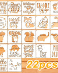 22Pcs Baby Stencils, Baby Shower Stencils Baby Stencils for Painting Stencils for Fabric Painting Baby Shower for Baby Onesies Bib Bodysuit Bag Shirt Shoes