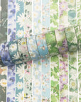 10 Rolls Spring Flowers Washi Tape Set Masking Decorative Tapes (Cold Tone)
