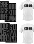S.E.I 3-Inch Iron-On T-Shirt Letters, Block Letter Flock Heat Transfers, Black