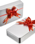 1 Pack 8.5 by 5.3 by 1.9 Inch Silver Rectangular Empty Tin Box Containers, Gift, Jewelery and Storage Tin Kit, Home Organizer