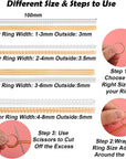 65Pcs Invisible Ring Size Adjuster Set, Jewelry Adjusters Spring Ring Sizer Guard Spiral Ring Tightener Fit Wide Rings Invisible Ring Sizer Adjuster for Loose Rings Golden Silver