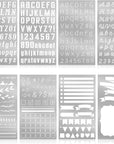8 Pcs 4 X 7 Inch Stainless Steel Stencils Stencils Alphabet Number Stencils for Journaling Metal Stencils Bookmark Vintage Flower Vines Stencils for DIY Engraving Painting (Stylish Style)