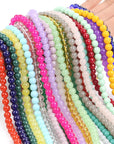 1250Pcs Glass Beads, 8Mm Round, 25 Vibrant Colors, for Bracelets, Jewelry Making, DIY Crafts