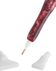 Premium Drill Pen, Comfortable Diamond Painting Pen, Diamond Art Accessories and Tools, 2 Pack, Frosted Red Velvet & Blue Licorice Swirl