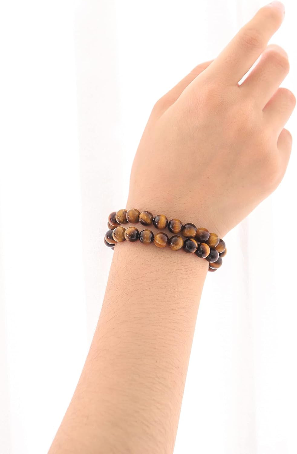 Natural Stone Beads 100Pcs 8Mm round Beads for Jewelry Making Bracelet Tiger Eye