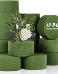 15 PCS Floral Foam, Green Block for Artificial Flowers, round Wet & Dry Foam Bricks, Florist Foam for Flower Arrangements