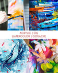 - Paper Palette Pad - 50 Removable and Disposable Sheets for Painters - 80Gsm, 24Lb - Paint Mixing Palette for All Paints (Oil, Acrylic, Watercolor,...)