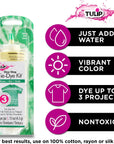 One-Step Tie-Dye Kit  Fabric Dye Open Stock 21546 Fdy Opstk Green 3/36, as Detailed