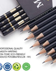 Professional Drawing Sketching Pencil Set - 14 Pieces,Graphite,(12B - 4H), Ideal for Drawing Art, Sketching, Shading, Artist Pencils for Beginners & Pro Artists