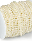 5Mm Faux Pearl Beads Garland Pearl Bead Roll Strand for Wedding Party Decoration, 99 Feet Roll (Ivory)