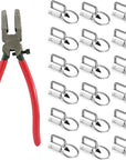 41 Sets Key Fob Hardware and Glass Running Pliers Tool, for Key Fob Hardware Install, Silver