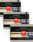 Watercolor Book, Pack of 3, 80 Pages Each, 3.5X5.5 Inch Watercolor Notebook, 110Lb/230Gsm Water Color Paper