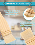 Flat Hake Brushes Hake Paint Brush Artist Painting Brushes Set Sheep Hair Bristles Wash Brush for Watercolor, Wash, Ceramic and Pottery Painting, 1 Inch, 2 Inch, 3 Inch (6)