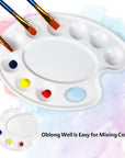 Update 30Pcs Paint Tray Palettes,Plastic Paint Tray Palette,Paint Palettes,Paint Pallets with 9 Wells for Adults & Kids, or Painting or DIY Craft Class,White