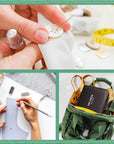 Sewing Kit for Adults and Kids - Small Beginner Set W/Multicolor Thread, Needles, Scissors, Thimble & Clips - Emergency Repair and Travel Kits - Sewing Accessories and Supplies