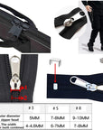 252 Pieces Zipper Repair Kit Replacement Zipper, Zipper Pulls, Installation Tools for Bags Tents Luggage Sleeping Bag Jacket Outdoor