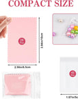 8 Pcs Ring Size Adjuster for Loose Rings, 28 Silver Polishing Cloths and 40 Small Plastic Bag, 4 Size Invisible Ring Sizers, Polishing Cloth and Mini Plastic Bags Set for Jewelry, Women and Men