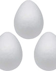 Foam Eggs 6Pcs 6 Inch (15Cm) White Craft Polystyrene Eggs Smooth for Spring Easter Halloween Christmas Holiday Crafts Making Handmade DIY Painting School Projects