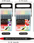 Dual Tip Markers for Kids, Washable Set, Art with Stand Portable Box, Gift for Kids (24 Colours)
