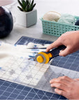 45Mm Quick-Change Rotary Cutter (RTY-2C/NBL) - Rotary Fabric Cutter W/ Blade Cover for Crafts, Sewing, Quilting, Replacement Blade: RB45-1 (Navy)