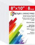 8 Pack 8X10 Inch Canvas Boards for Painting Canvas Panels Painting Canvas-Gesso Primed Acid-Free 100% Cotton Canvases for Acrylics Oil Watercolor Tempera Paints