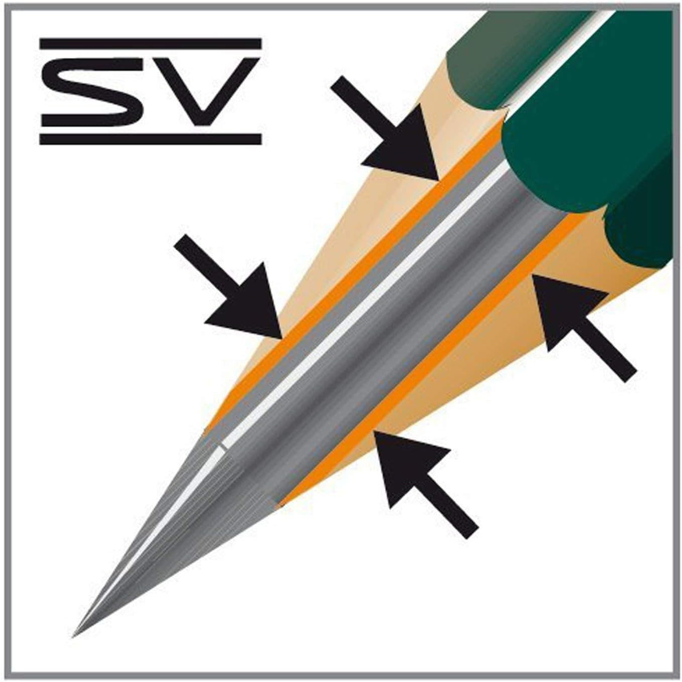 Pencils, Castell 9000 Graphite Pencils, 8B Pre-Sharpened Black Lead Pencils for Sketch, Shading, Drawing, Artist - Box of 12 (8B)