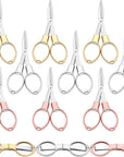 Stainless Steel Scissors anti Rust Folding Scissors Glasses Shaped Mini Shear for Home and Travel Use (6)