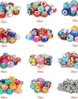 250Pcs Large Hole Beads for Jewelry Making, 200Pcs European Bulk Glass Rhinestones Lampwork with 50+Pcs Silver Spacer DIY Craft Bracelet Necklace Earring Making