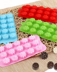 Flower Shape Silicone Molds, 4 Packs 15 Cavity Nonstick Food Grade Silicone Molds DIY for Chocolates, Candies, Ice Cubes, Jellos, Handmade Soap, and Bath Bombs