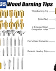Wood Burning Kit,80Pcs Professional Wood Burning Tool for Pyrography Leather Embossing Carving Soldering, Adjustable Temperature Wood Burner Pen 392~842°F for Adults,Soldering Kit