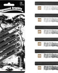 Compressed Charcoal, Square Vine Charcoal Sticks for Drawing, Pack of 6 (2 Soft, 2 Medium and 2 Hard)