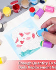60 Pieces Finger Sponge Daubers Finger Painting Sponge Craft Drawing Sponge Dauber Set for Painting Art Ink Crafts Chalk Card Making (White)
