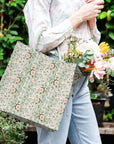 12Pcs Spring Cotton Fabric Bundles 10 X 10 Inch Floral Greenery Printed Fat Quarters Pink Green Retro Quilting Patchwork for DIY Handmade Crafting Home Party Decor