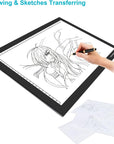 L4S LED Light Box A4 Ultra-Thin USB Powered Adjustable Light Pad for Tracing